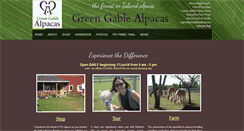 Desktop Screenshot of greengablealpacas.com